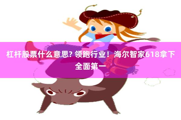 杠杆股票什么意思? 领跑行业！海尔智家618拿下全面第一